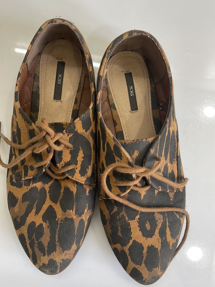 Animal Print Brogues