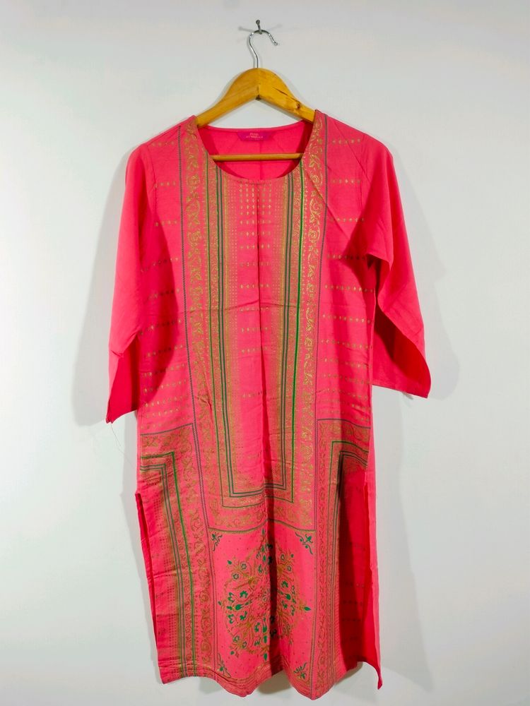 Peach Printed Kurta (Women's)