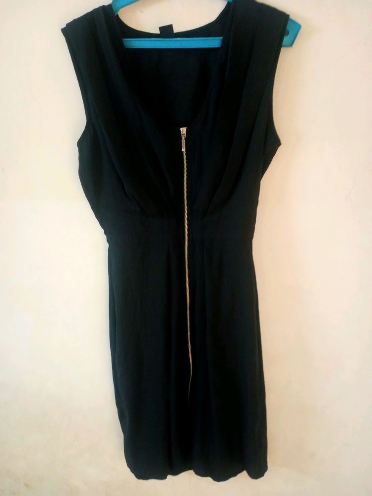 Hnm Black Dress With Zip