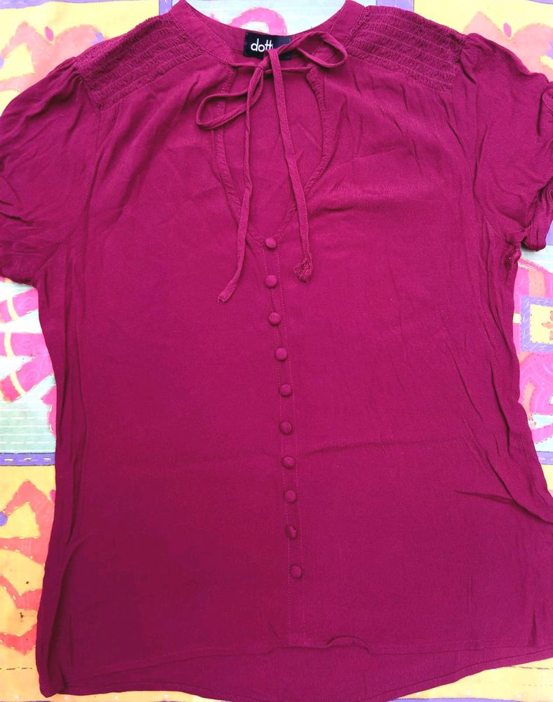 Dotti Maroon Top 🍒