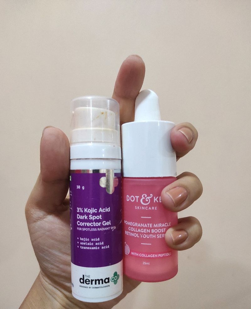 Derma Co 3% Kojic Acid And Dot&key Retinol Serum