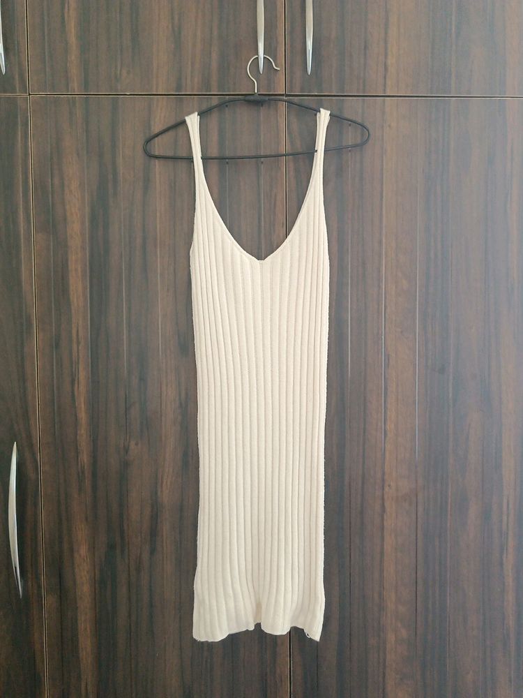 KOREAN WHITE BODYCON DRESS