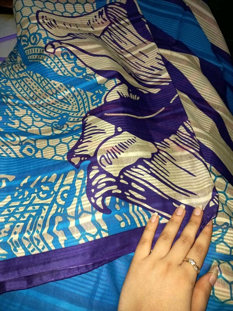 50 Shades Of Blue Saree