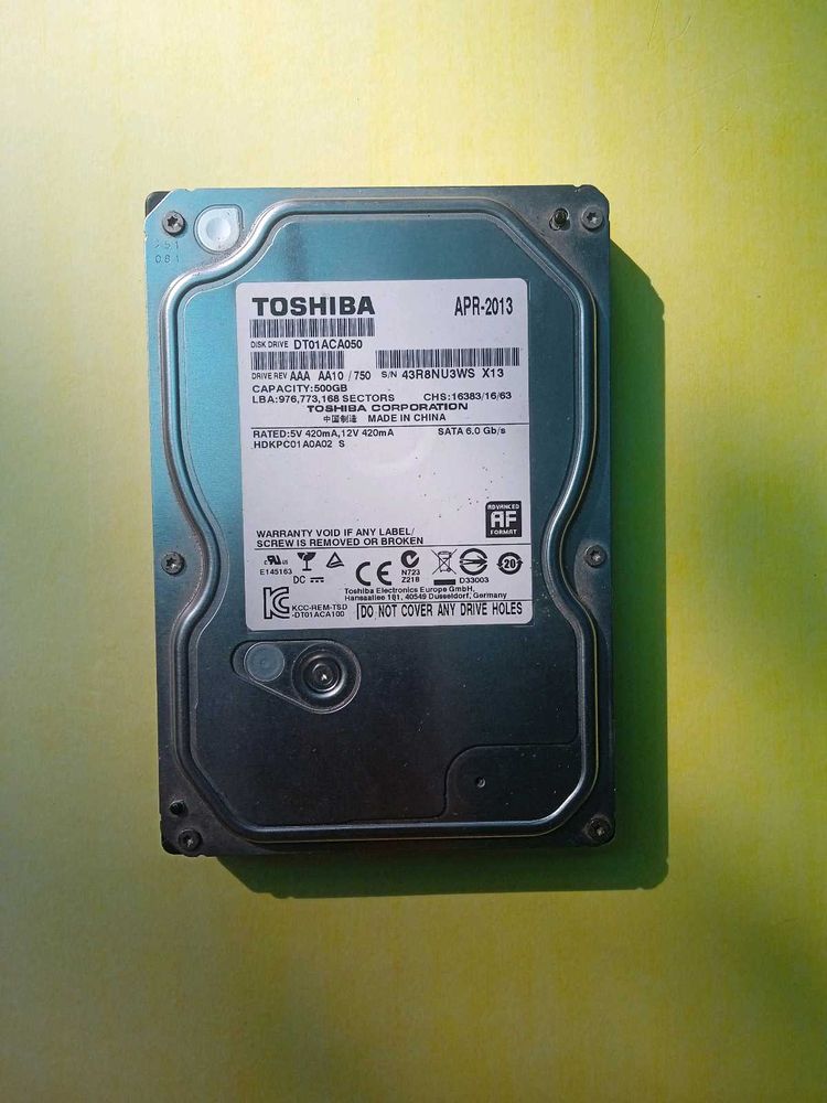 TOSHIBA 500 GB Hard Disk