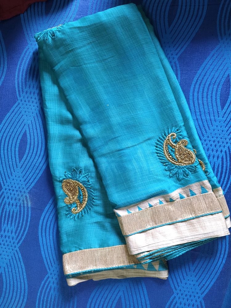 UN-USED SAREE WITH UN STITCHED BLOUSE PC