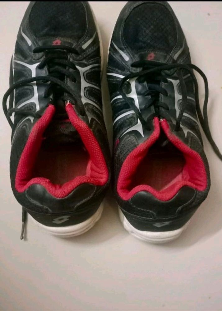 Black And Red Coloured Shoes