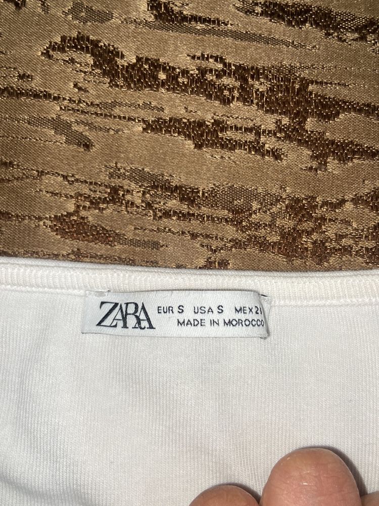 zara sqaure neck cropped top white