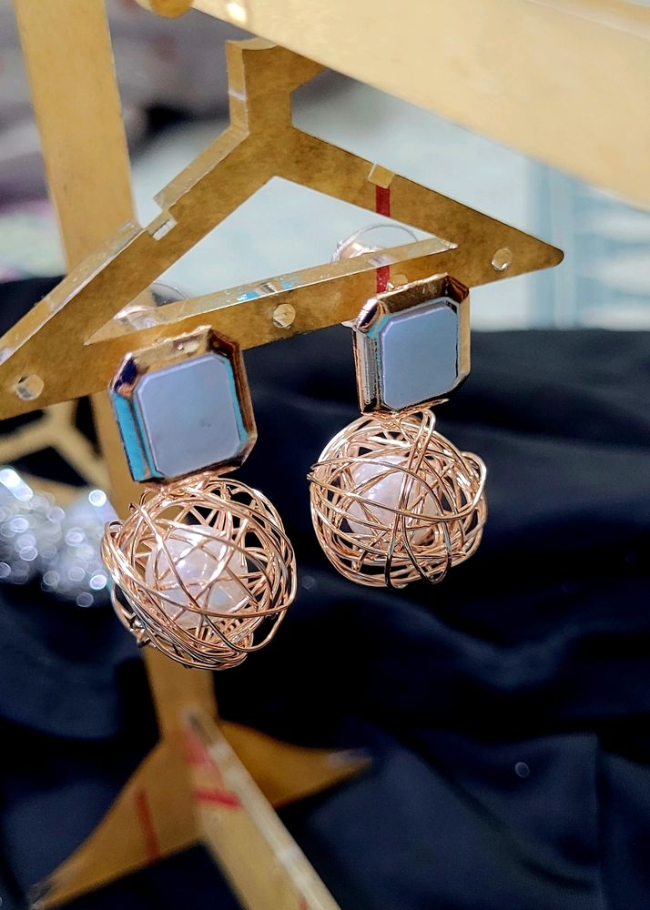 Nest Earrings- Rose Gold Colour