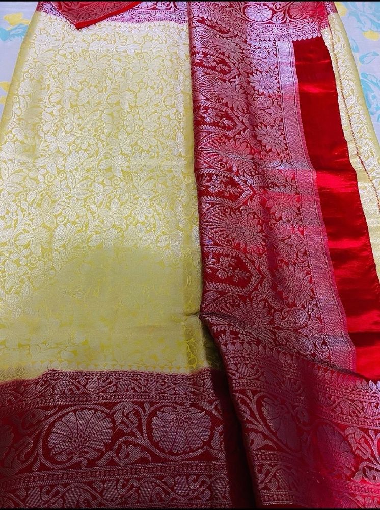 Gold And Red Saree