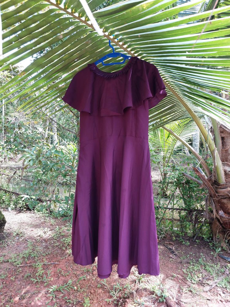 Fit And Flared Purple Dress