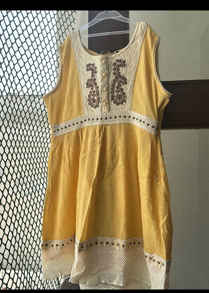 Branded Tunic/dress With Embroidery