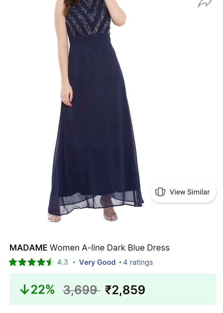 Madame Navy Blue Dress