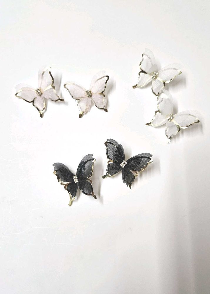 Unique Korean Butterfly Earrings Combo of 3