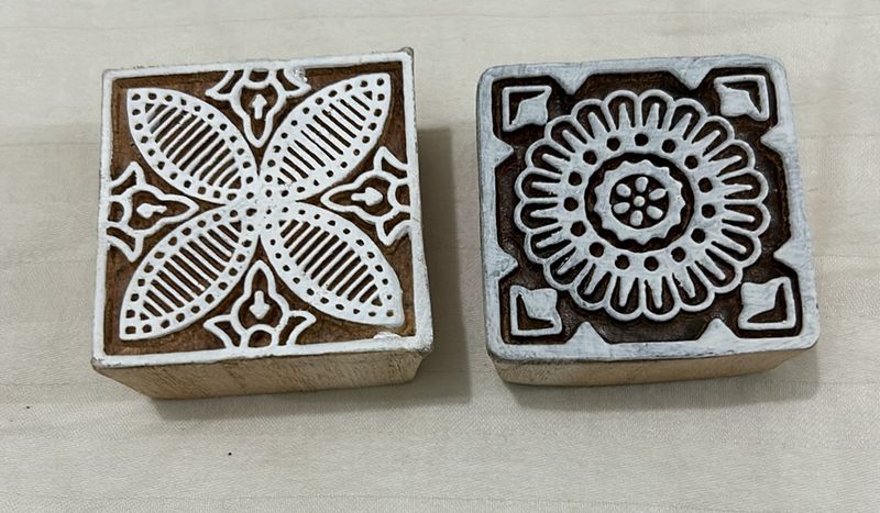 Brand new Set Of 2 Wooden Stamps | Multipurpose