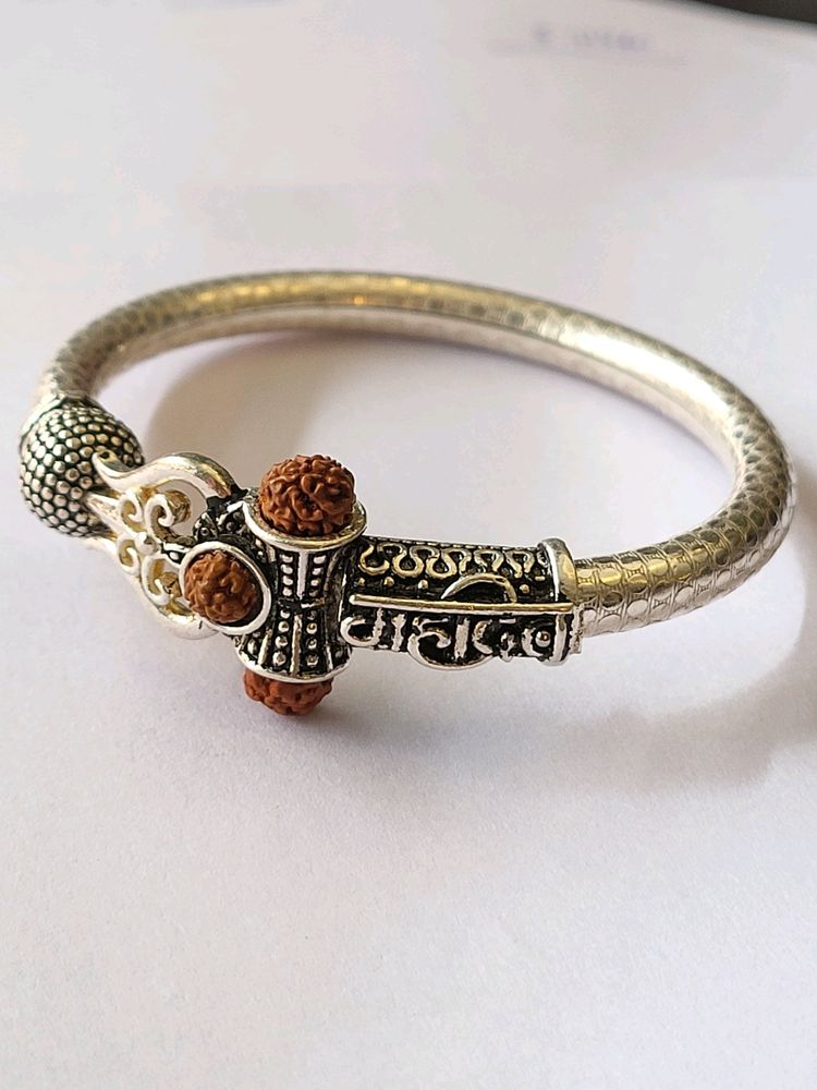 Silver Gents Bracelet (Mahadev)