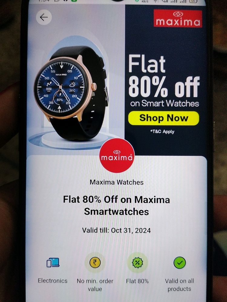 Maxima Smartwatch Coupon