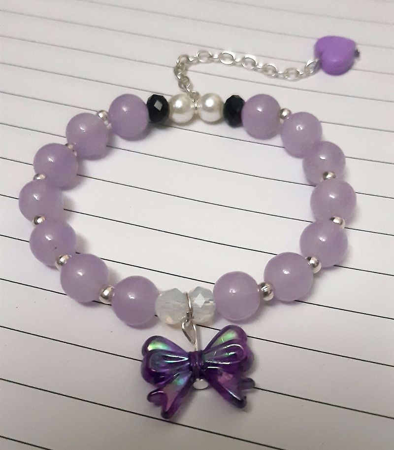 Purple Bow Bracelet