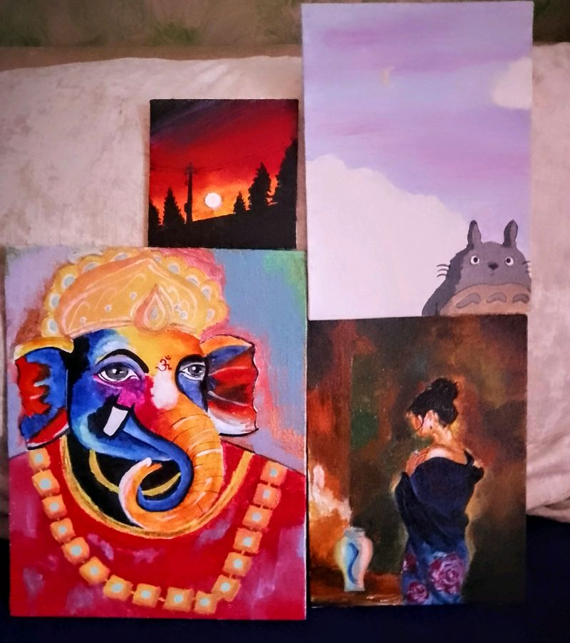 Canvas Paintings (Acrylic Paint Used)