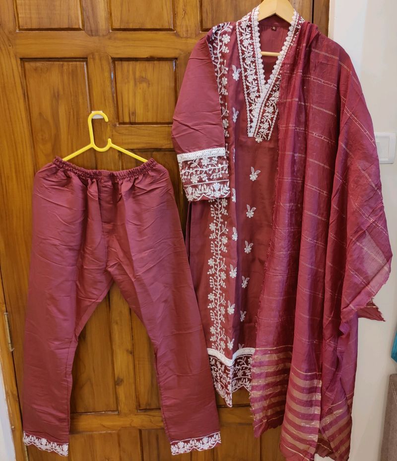 BRAND New,Quality Embroidery Suit With Dupatta