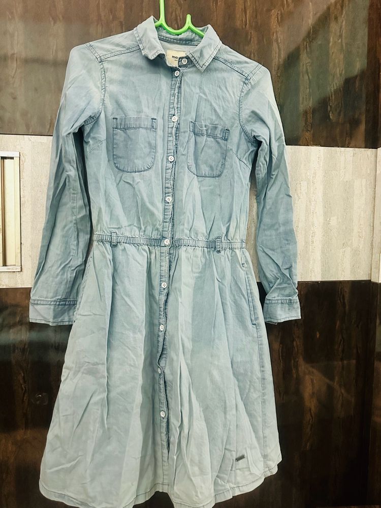 Denim shirt dress