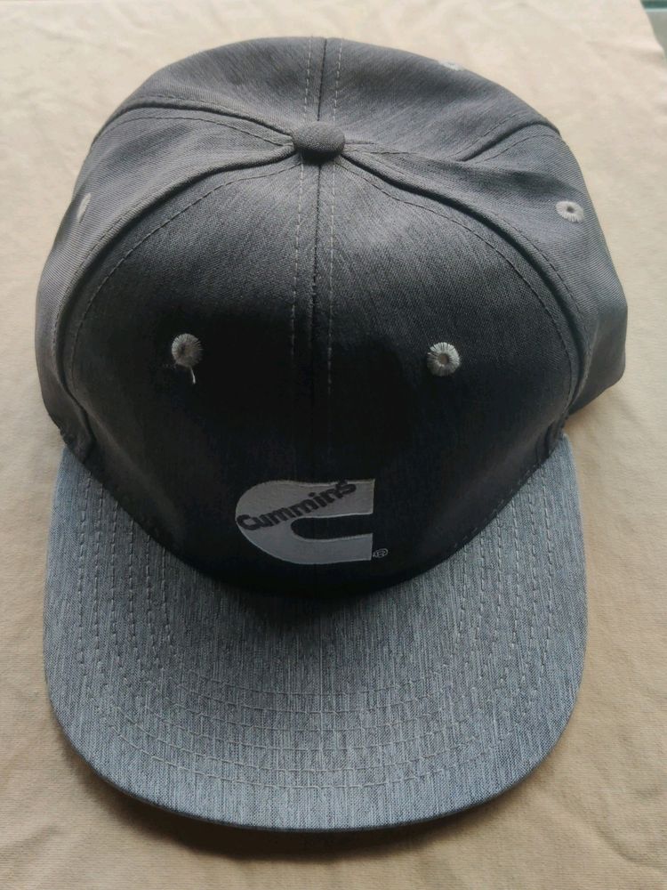 Cummins dodge gray flat bill Hat ball cap grey CUM