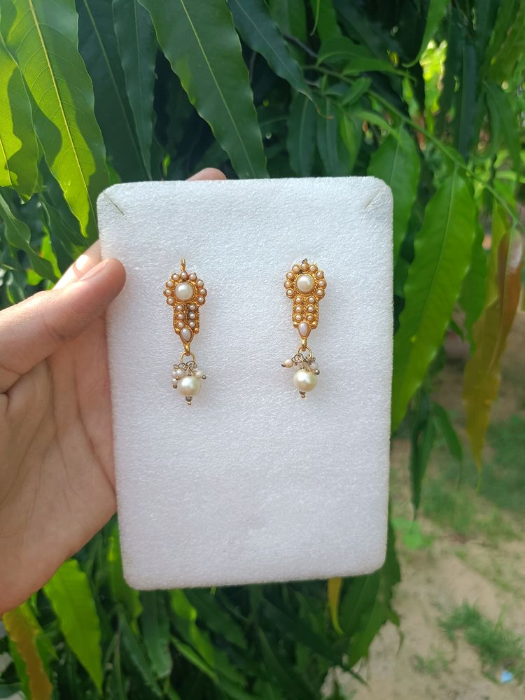 Once Used , New Gold Earrings For Sarees ❤️🩵❤️‍🔥