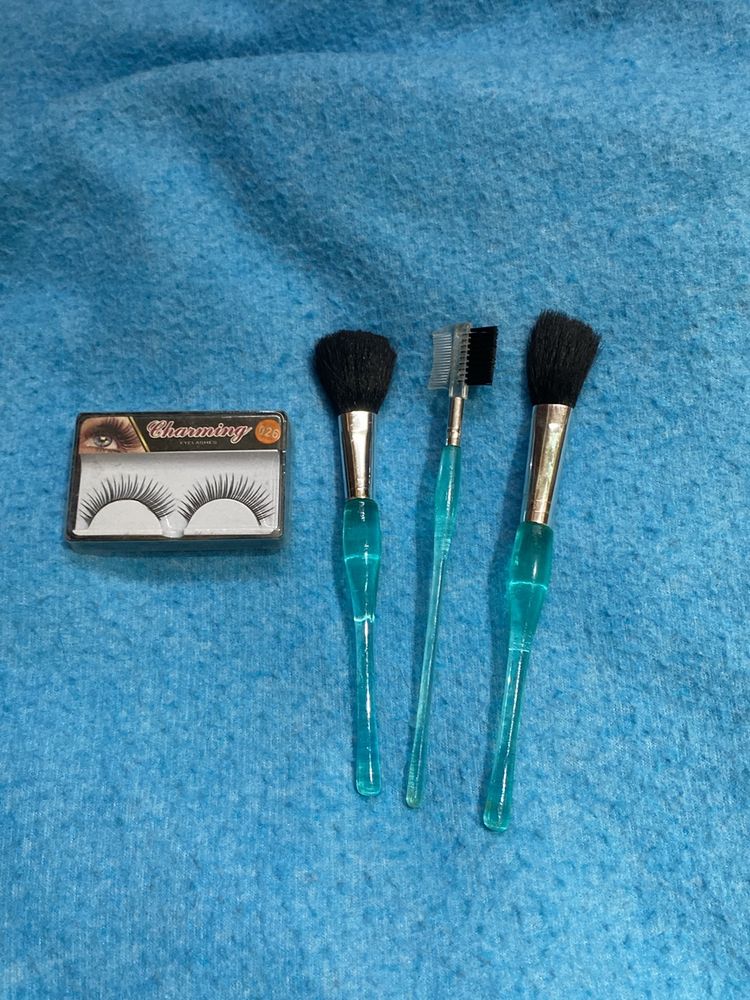 Fake Lashes And Makeup Brushes