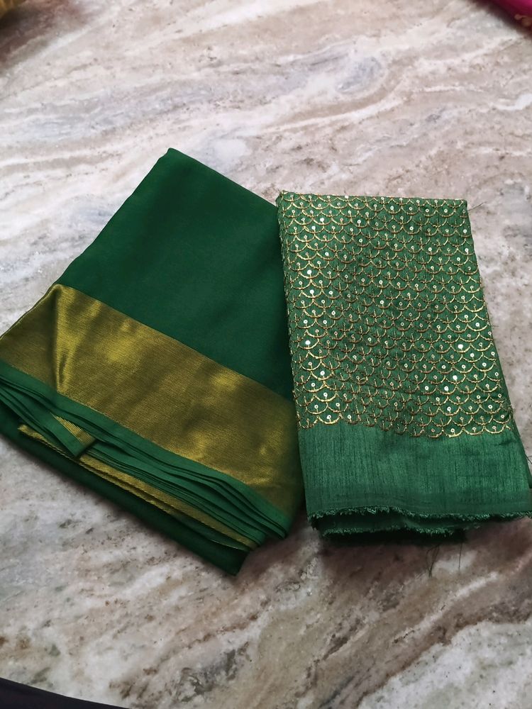 Stylish Green Saree.