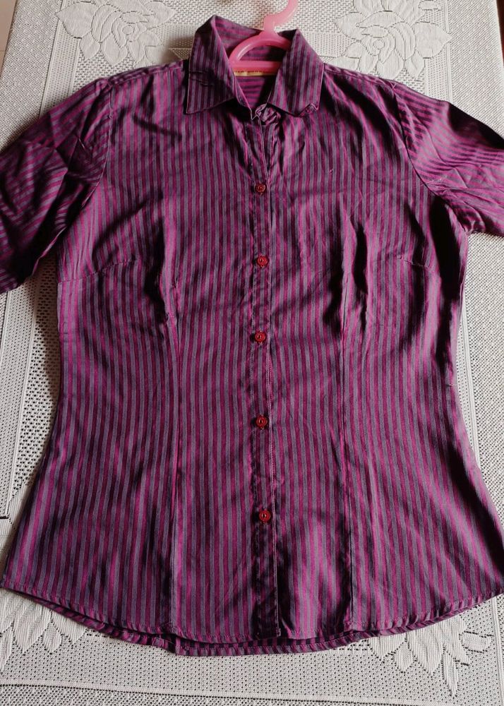 Elliza Donatein Purple Shirt