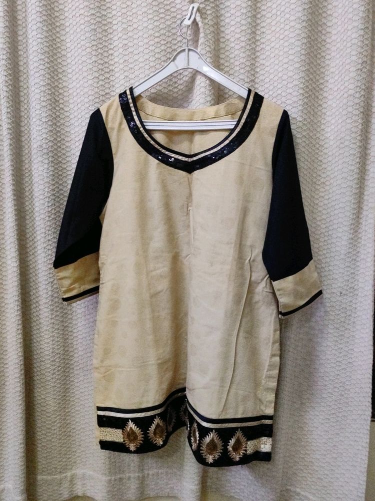 Vintage Brown And Black Kurta