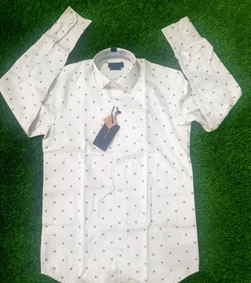 Men's Fashionable Classic Shirt White L Size