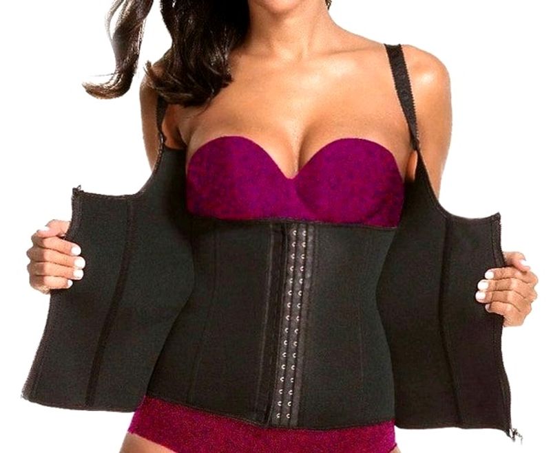 BLACK WAIST SNATCHING CORSET TOP