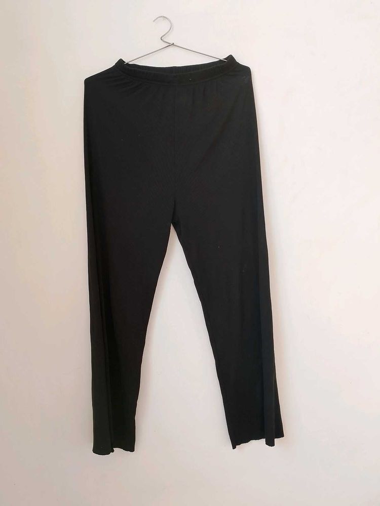 Black Ribbed Evergreen Trouser.