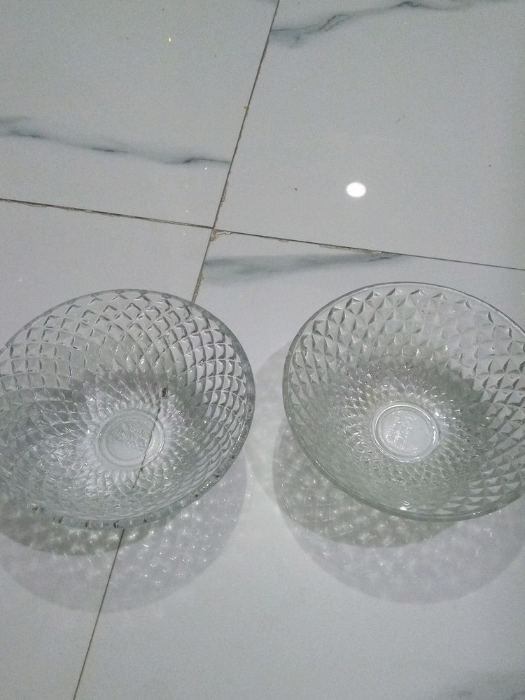 2 Small Glass Bowls