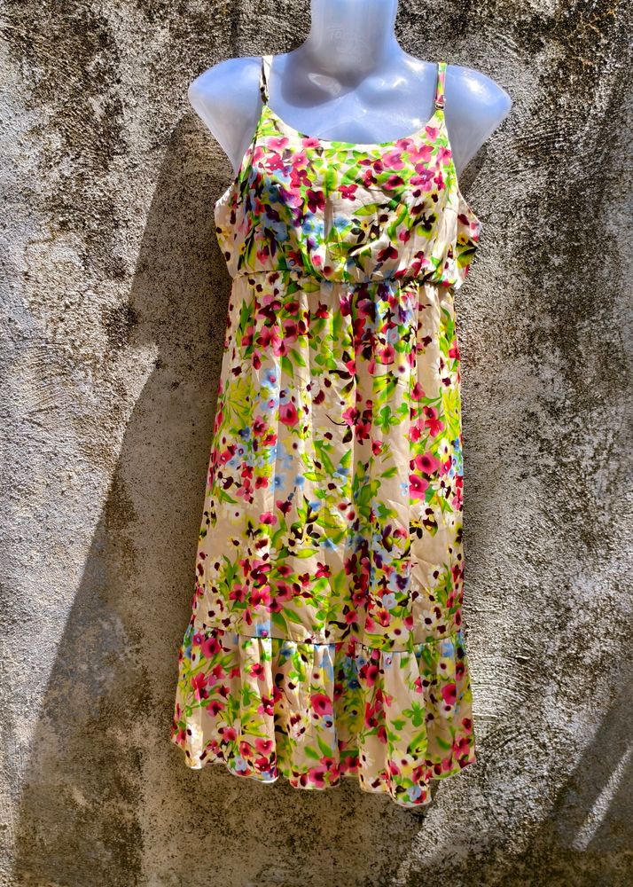 CUTE FLORAL MULTI COLOUR FROCK