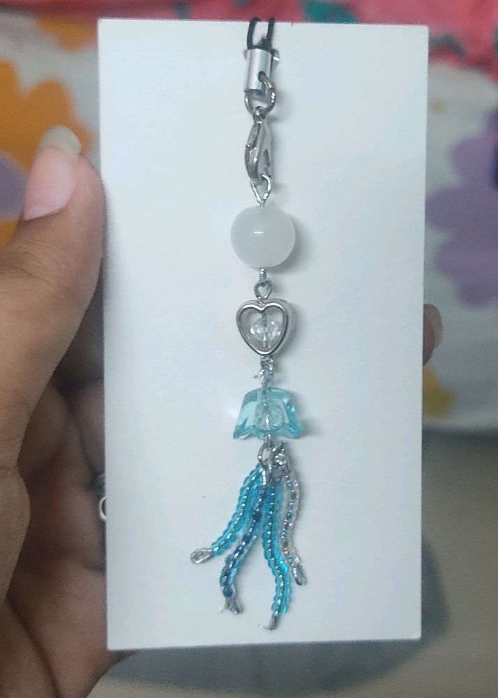 Blue Jelly Fish Phone Charms