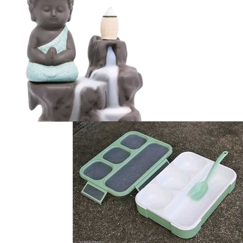 Combo Partition Lunch BOX Show Piece Buddha Statue