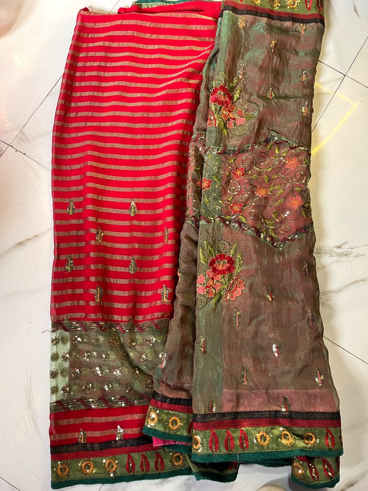 Heavy Embroidery Saree