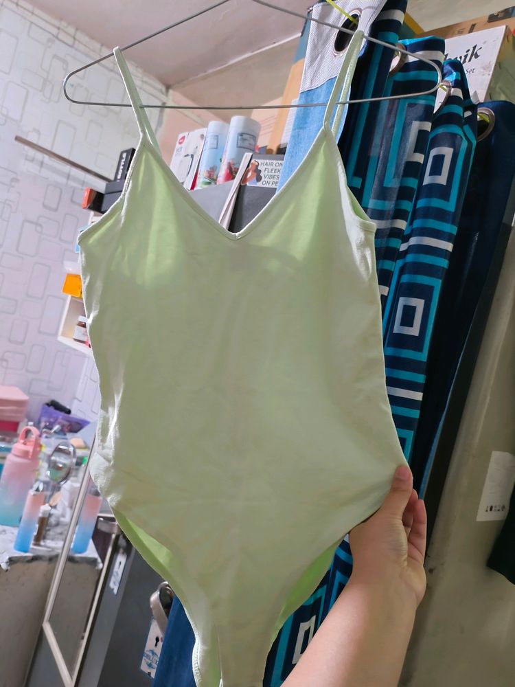 Forever 21 Pistachio Sleeveless Bodysuit