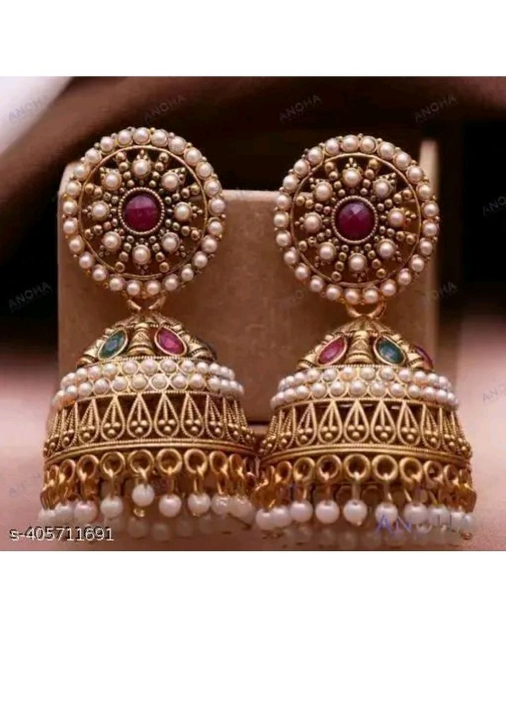 Gold Plated Oxidizes Jhumka At Rs 199 Only