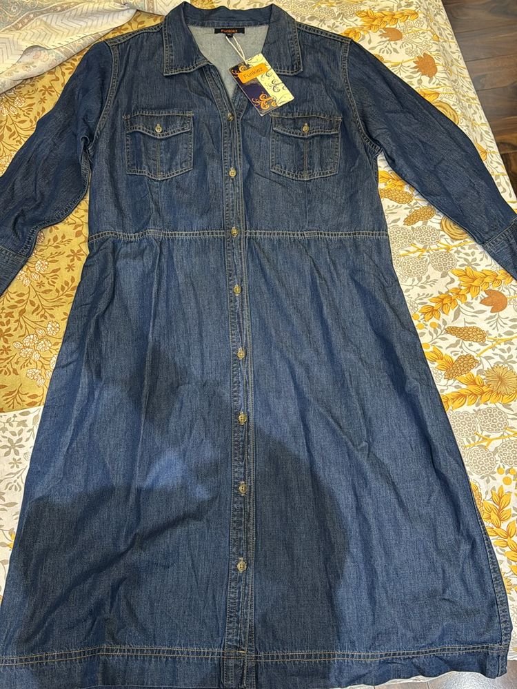 Denim Shirt Style Dress