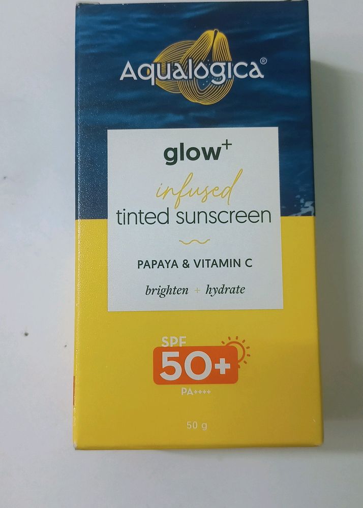 100% New Aqualogica Glow Tinted Sunscreen SPF 50+