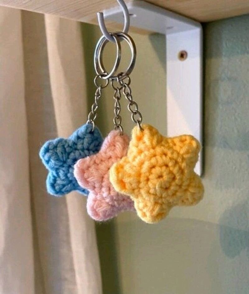 Crochet Star Keychain 🌟 Handmade With Love🫶🏽