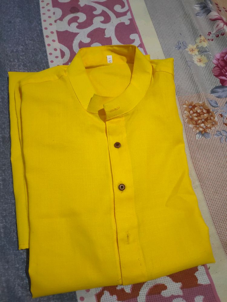 Yellow Mans Kurta