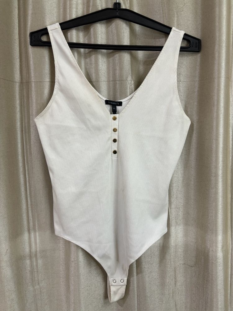 White Lowcut Bodysuit