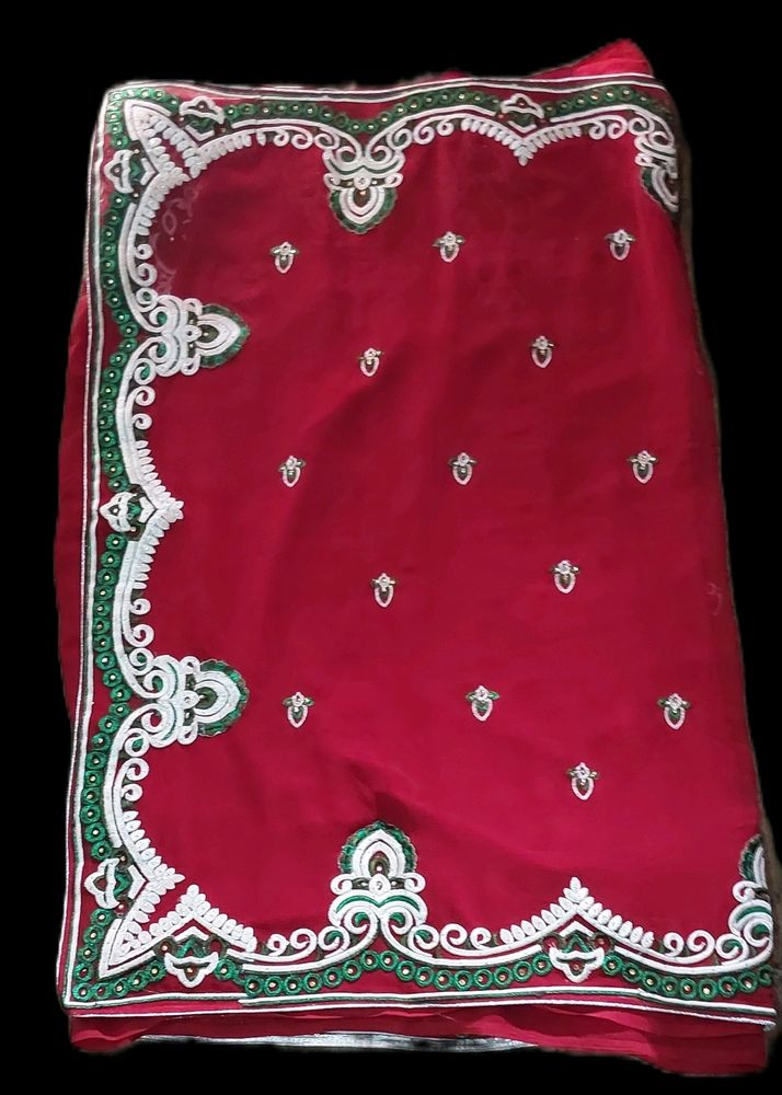 Red Heavy Ethnic Saree