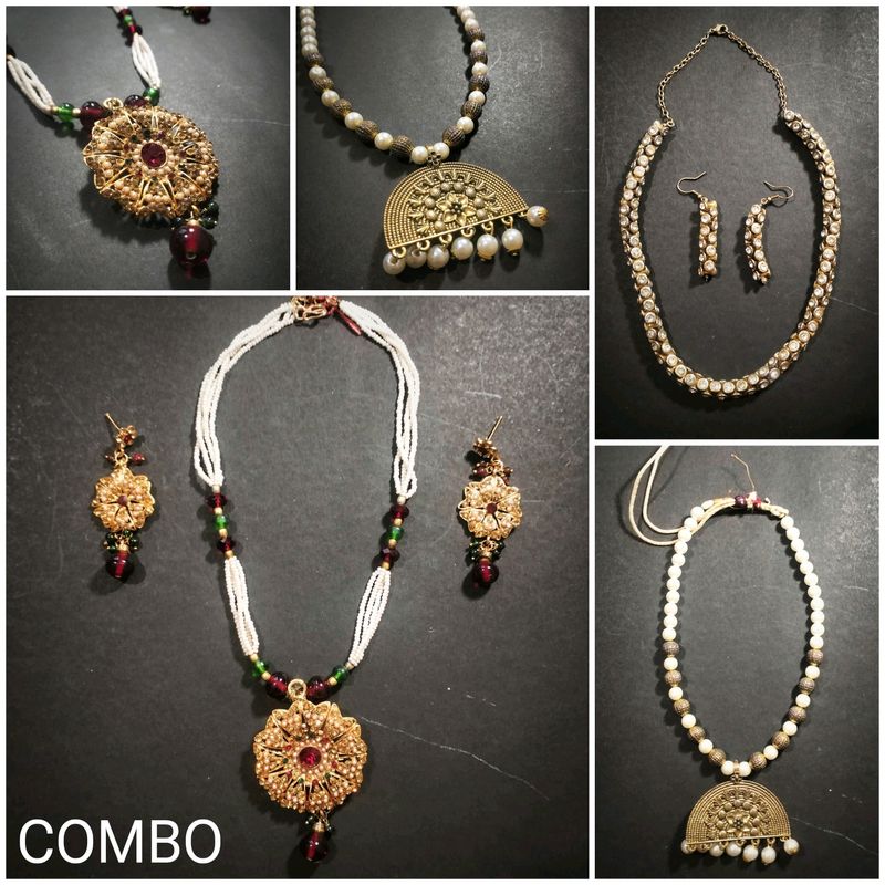 3 Necklace & Earings Set (₹280)