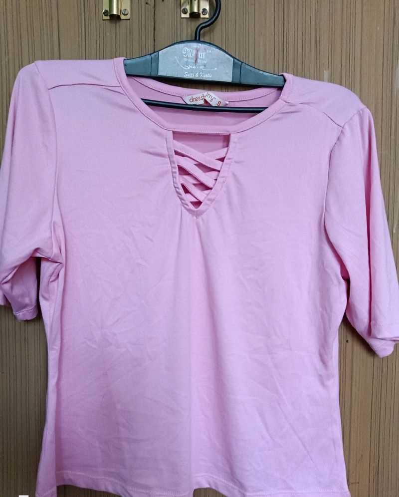 Pink Sheer T-shirt