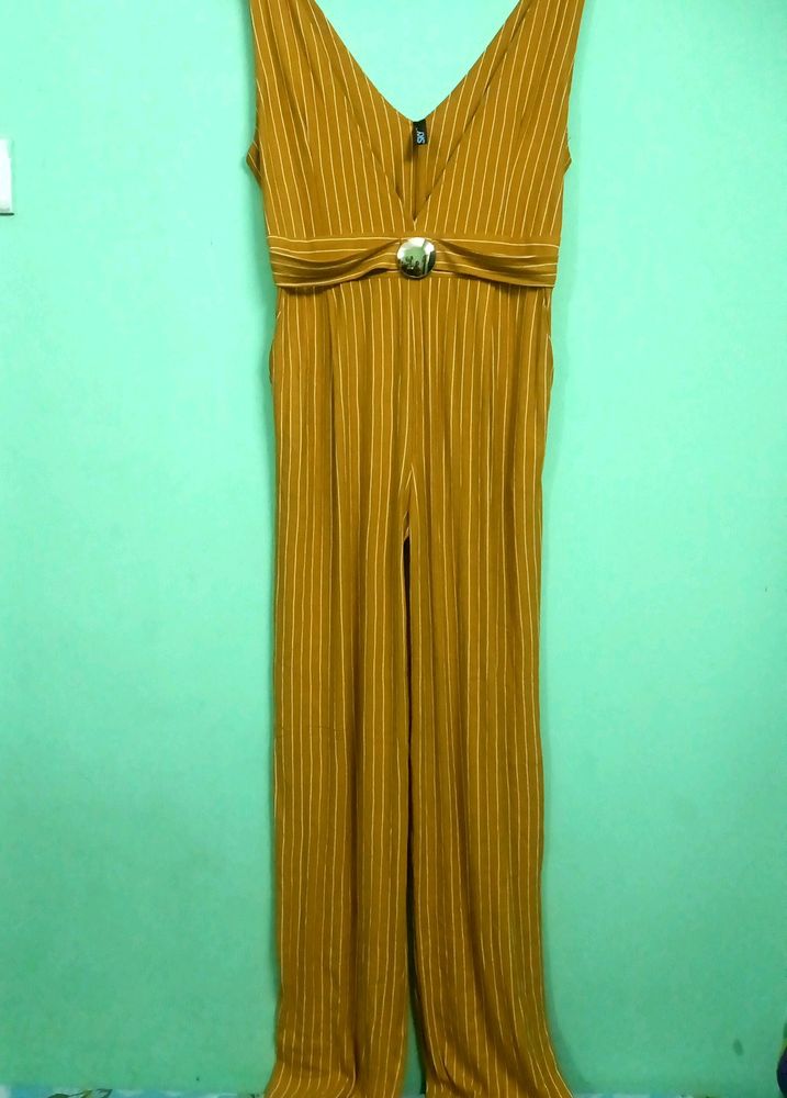 Mustard Deep Neck Jumpsuit