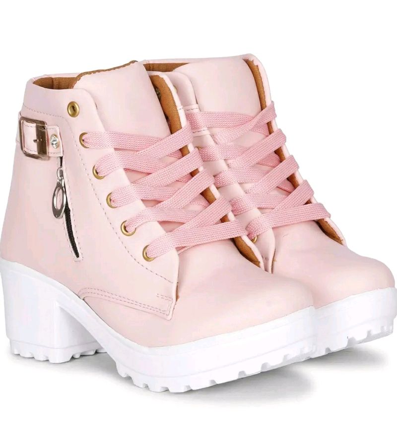 Pink Boots For Women Stylish With Tag